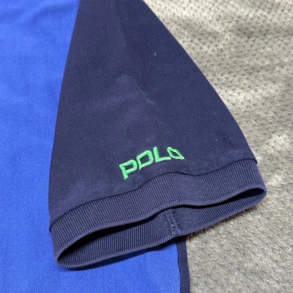Polo Ralph Lauren Mens XL Pima Cotton Colorblock Stripe Polo Shirt